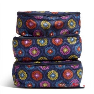 Vera Bradley Set of 3 Packing Cubes in Center Stage Glow